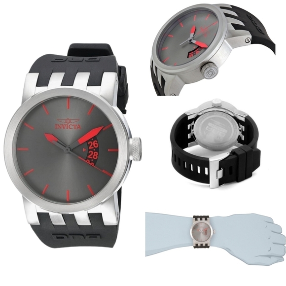 Invicta DNA Urban Men's Watch 10402 Black/Gray/Red - Picture 1 of 16